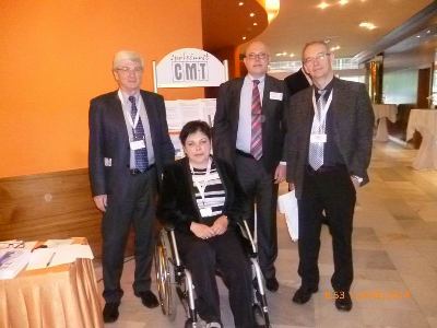 (zleva) doc. MUDr. Peter palek, Ph.D., Bratislava, p. Blanka Klouzalov, Spolenost C-M-T, MUDr. Stanislav Vohka, CSc., MBA, Brno, MUDr. Radim Mazanec, Ph.D., Praha